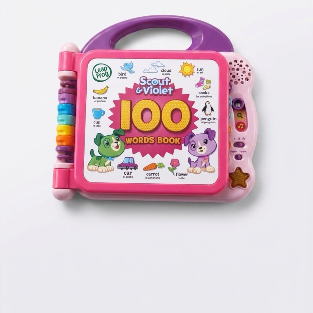 Scout & Violet 100 Words Book in bright pink and purple